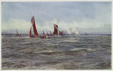 Ein windiger, nasser Tag auf der Medway
